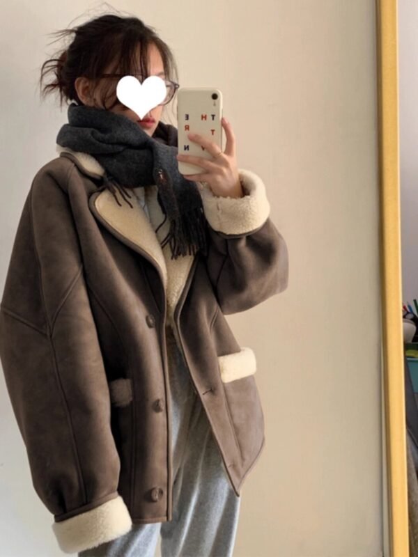 Women's Padded Ruff Collar Coat