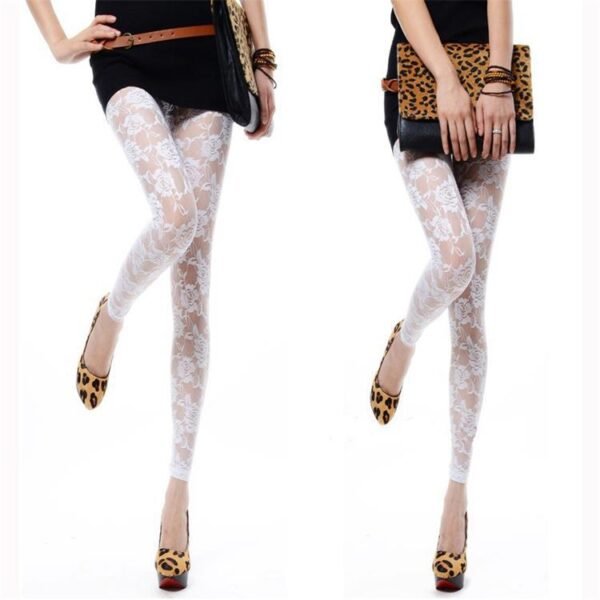 Women's Breathable Lace Rose Leggings (3 Colors)