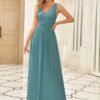 1221785e-7c9c-49a7-8f2b-5b8ef204782a Women,s Deep V-neck Bridesmaid Plus Size High Waist Dress
