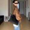 Women's Faux Shearling Lined Aviator Style Jacket