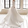 Ladies Style White Dress Satin Surface Was Thin And High French Temperament Dress Long Skirt