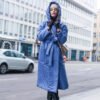 Women's Padded Ruff Collar Coat