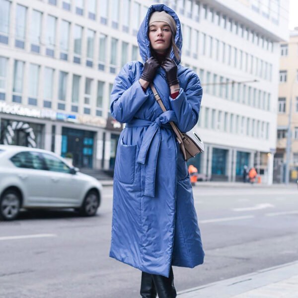 Women's Padded Ruff Collar Coat