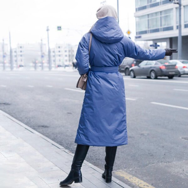 Women's Padded Ruff Collar Coat