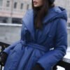 Women's Padded Ruff Collar Coat