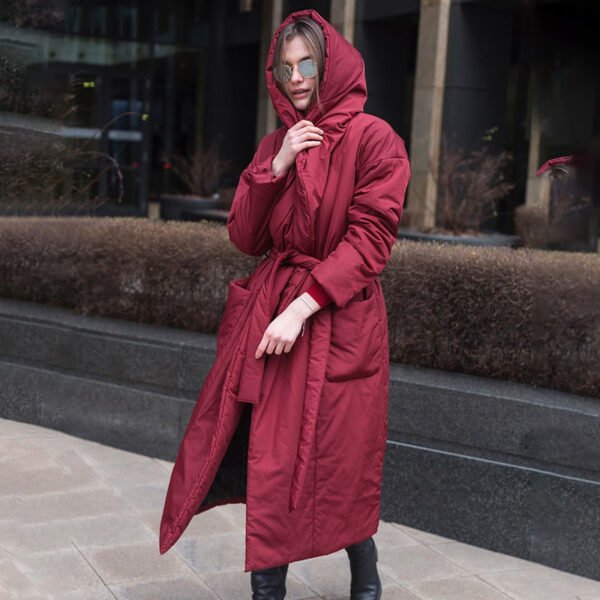 Women's Padded Ruff Collar Coat