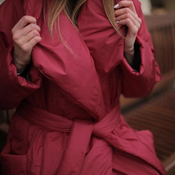 Women's Padded Ruff Collar Coat