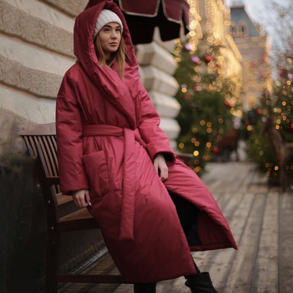 Women's Padded Ruff Collar Coat