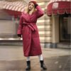 Women's Padded Ruff Collar Coat