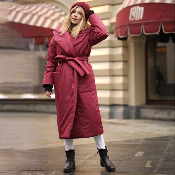 Women's Padded Ruff Collar Coat