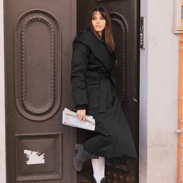 Women's Padded Ruff Collar Coat