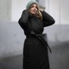 Women's Padded Ruff Collar Coat