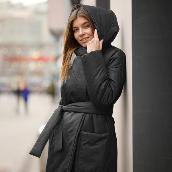 Women's Padded Ruff Collar Coat