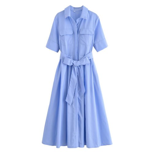Design Sense Women's Clothing Slim Slimming Poplin Dress