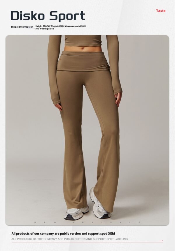 Women's Fold High Waist Bell-Bottom Pants (5 Colors)