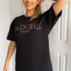 Ladies Oversized J' Adore Paris Short Sleeves T-Shirt Top