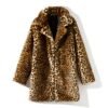 women's faux fur leopard coat