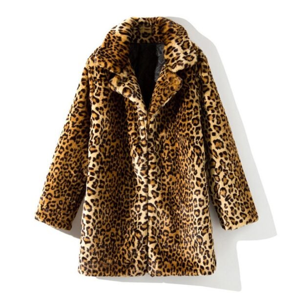 women's faux fur leopard coat