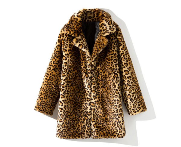 women's faux fur leopard coat