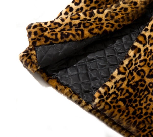 women's faux fur leopard coat
