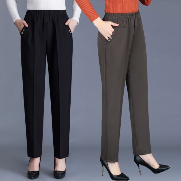 Women's High Waist Straight-Leg Pants (2 Colors)