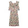 Ethnic Style Elegance Retro Flying Sleeves Printed Dress