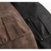 Teenagers Loose Fit Hooded PU Leather Cardigan Jacket