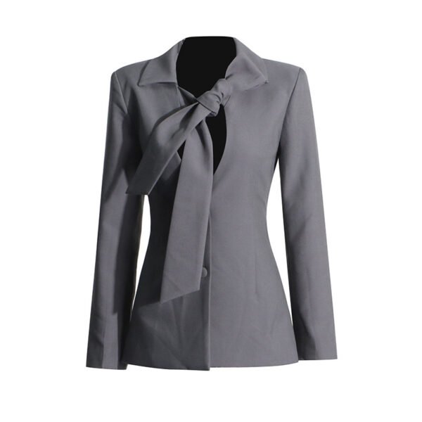 Women's Lace-Up Polyester Blazer