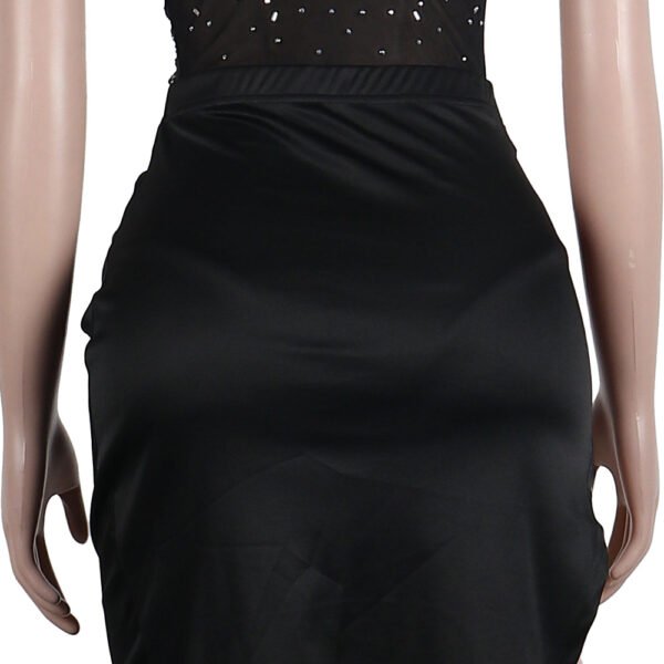 2f25db51-8de1-4a98-b135-bfc14011c9ca Women,s Rhinestone Sling Backless Two-piece Set Two Dress