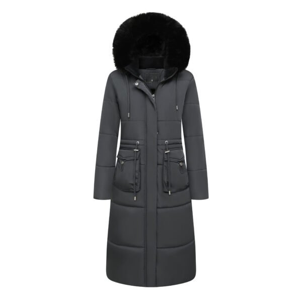 women's removable fur hood puffer coat