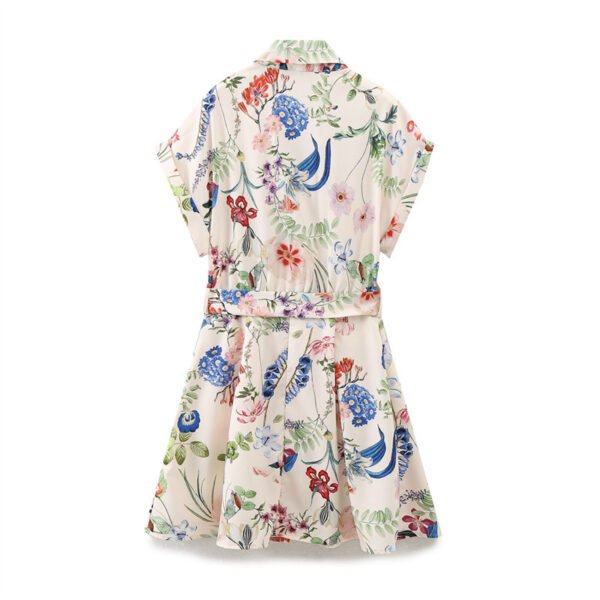 Floral Printed Silk Satin Texture Dress