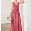 36b5651d-18c2-4fce-bbf3-62b3ff7af5ac Women,s Deep V-neck Bridesmaid Plus Size High Waist Dress