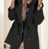 Women's Hooded Drawstring Waist Jacket (2 Colors)