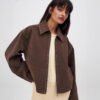 Women's Macaron Color Suede Jacket
