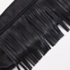 Women's Slim Fit Tassel Detail PU Leather Biker Jacket