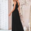 42837c50-448b-4537-9d10-59721dd1ed86 Women,s Deep V-neck Bridesmaid Plus Size High Waist Dress