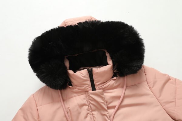 women's removable fur hood puffer coat