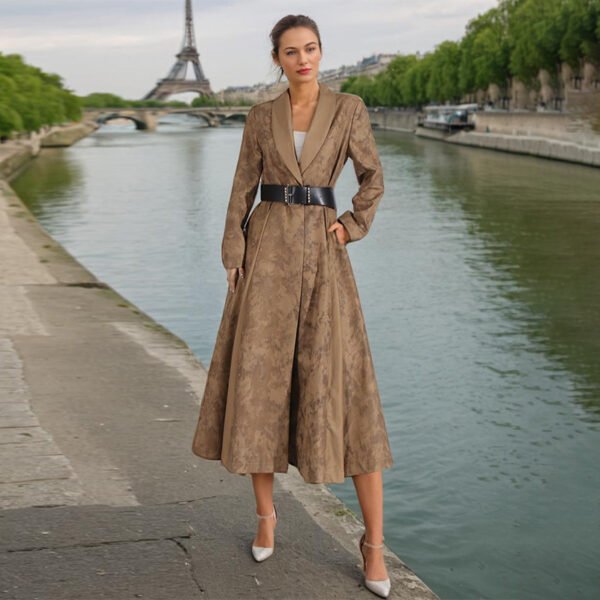 Women's Textured Belted Coat (2 Colors)
