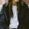 Women's Loose Fit Lapel Collar Regular Jacket