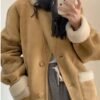 Women's Padded Ruff Collar Coat