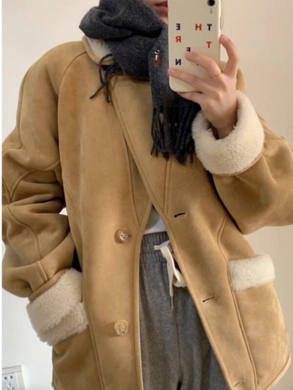 Women's Padded Ruff Collar Coat