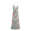 European And American Style Flower Print Underwear Style Dress