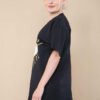 Ladies Oversized Sequin Eye Printed Short Sleeves T-Shirt Top