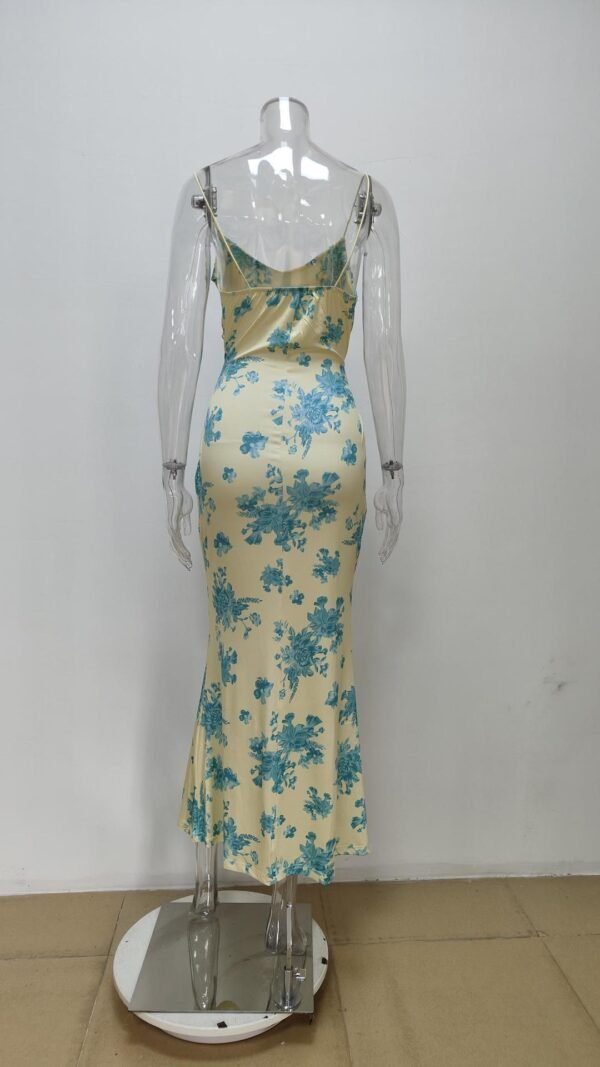 Women's Printed Lace Long Dress
