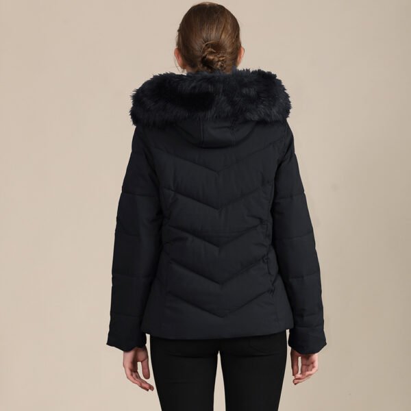 Women's Padded Jacket with Fur Hood