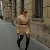 Women's Crew Neck Blazer Dress