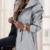 Women's Hooded Drawstring Waist Jacket (2 Colors)