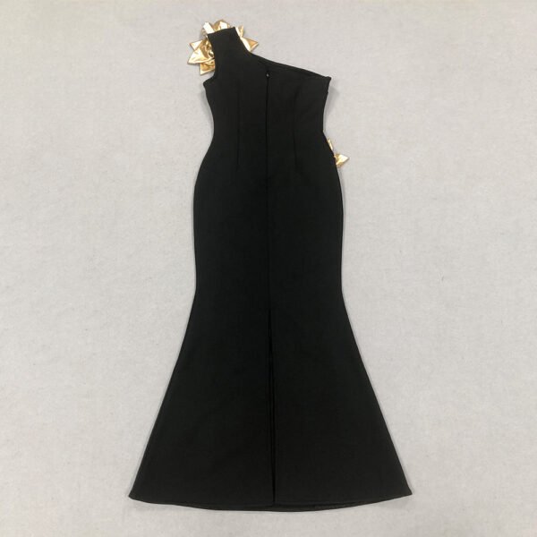 4fd229c1-5cc3-425b-badf-036b79a39a6f Women,s Slim-fit With Golden Flower Maxi Dress