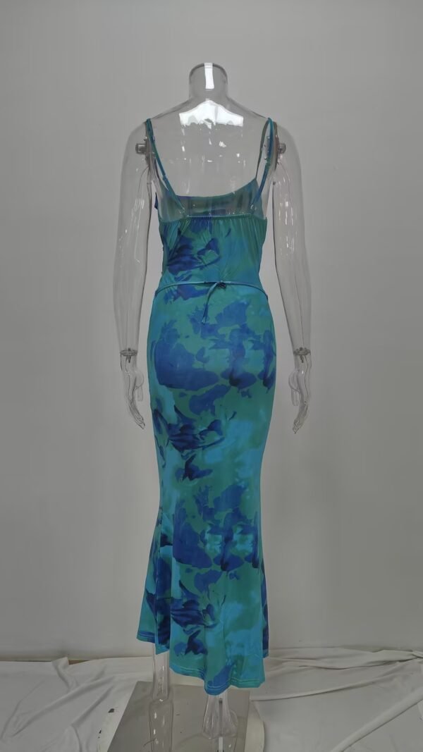 Women's Printed Lace Long Dress