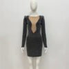 Sexy Rhinestone Bandage One-piece Dress Cross Border Foreign Trade Sexy Tight
